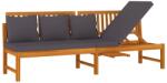 vidaXL Pat de zi cu perne gri, 200x60x75 cm, lemn masiv de acacia GartenMobel Dekor (312145)
