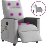 vidaXL Scaun reclinabil electric pentru masaj Cloud Grey Fabric GartenMobel Dekor (3324044)
