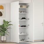 vidaXL Dulap pentru pantofi Alb 80 x 35.5 x 180 cm Lemn compozit GartenMobel Dekor (3333836) Pantofar