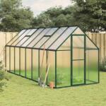 vidaXL Sere cu cadru de baza, verde, 445x169x195 cm, aluminiu GartenMobel Dekor (3266333)