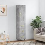 vidaXL Dulap înalt, gri beton, 34, 5x34x180 cm, lemn prelucrat GartenMobel Dekor (3200181) Comoda