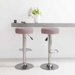 vidaXL Scaune de bar, 2 buc. , gri taupe, material textil GartenMobel Dekor (332980)