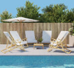vidaXL Prosoape de plaja, 6 buc. , alb, 60x135 cm, textil 400 GSM GartenMobel Dekor (3157051) Prosop