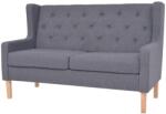vidaXL Canapea cu 2 locuri, material textil, gri GartenMobel Dekor (245453) Canapea