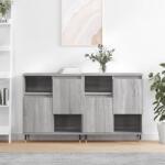 vidaXL Servante, 2 buc. , sonoma gri, lemn prelucrat GartenMobel Dekor (3190123) Comoda