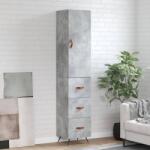 vidaXL Dulap înalt, gri beton, 34, 5x34x180 cm, lemn prelucrat GartenMobel Dekor (3198829) Comoda