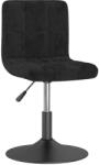 vidaXL Scaun de masa pivotant, negru, catifea GartenMobel Dekor (3087500)