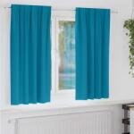 vidaXL Perdele Opaque cu Inel 2 pcs Turcoaz 175 x 140 cm Poliester GartenMobel Dekor (4107529)