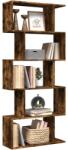 vidaXL Biblioteca/separator 5 niveluri stejar fumuriu 70x24x161cm lemn GartenMobel Dekor (858097) Biblioteca