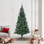vidaXL Pom de Craciun artificial pre-iluminat cu 300 LED Verde 210 cm GartenMobel Dekor (3396776)