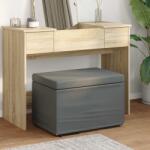vidaXL Taburet Gri închis 61 x 41 x 40 cm Stofa si lemn prelucrat GartenMobel Dekor (876759)