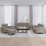 vidaXL Set de canapele cu perne, 4 piese, gri taupe, textil GartenMobel Dekor (3201567) Canapea