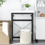 vidaXL Cadru chiuveta de baie, negru, 59x38x83 cm, fier GartenMobel Dekor (338500)
