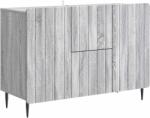vidaXL Bufet cu sertar Sonoma gri 89 x 34, 5 x 62 cm Lemn prelucrat GartenMobel Dekor (894431) Comoda