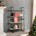 vidaXL Dulap cu 4 rafturi, stejar sonoma, 100x30x140 cm PAL GartenMobel Dekor (806480) Biblioteca