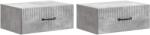 vidaXL Set 2 noptiere suspendate gri beton, 49 x 34, 5 x 20 cm, cu sertar (898962)