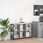 vidaXL Raft pentru carti Gri Sonoma 102 x 32 x 72, 5 cm Lemn compozit GartenMobel Dekor (884015) Biblioteca