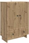 vidaXL Bufet Stejar Artizanal 66 x 34, 5 x 95 cm Lemn prelucrat GartenMobel Dekor (893984) Comoda