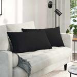vidaXL Perne pentru canapea 2 pcs Negru 80 x 40 cm tesatura GartenMobel Dekor (42013728)