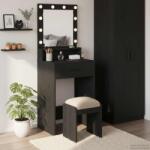 vidaXL Masa de Machiaj Stejar Negru 50 x 41 x 135 cm Lemn compozit GartenMobel Dekor (865092)