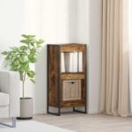 vidaXL Dulap pentru carti Stejar fumuriu 80 x 30 x 155 cm GartenMobel Dekor (886362) Biblioteca