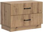 vidaXL Noptiera cu 2 sertare, stejar artizanal, 62 x 34, 5 x 44, 5 cm (895244)