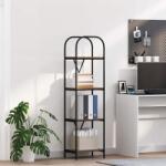 vidaXL Raft pentru carti Stejar afumat 40 x 30 x 146 cm Lemn compozit GartenMobel Dekor (879877) Biblioteca