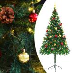 vidaXL Brad de Craciun artificial pre-iluminat cu globuri verde 180 cm GartenMobel Dekor (321500)