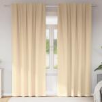 vidaXL Perdele Opaque cu Inel 2 pcs Crem 225 x 140 cm Poliester GartenMobel Dekor (4107485)
