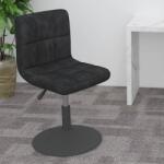 vidaXL Scaun de bar pivotant catifea neagra GartenMobel Dekor (334249)