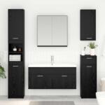 vidaXL Dulap de chiuveta Stejar Negru 38, 5 x 100 x 46 cm Lemn compozit GartenMobel Dekor (880443)