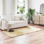vidaXL Covor din Lana Faux Tafalla Crem 100 x 200 cm Poliester GartenMobel Dekor (42021503) Covor