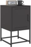 vidaXL Noptiere, 2 buc. , negru, 36x39x60, 5 cm, otel GartenMobel Dekor (846447)