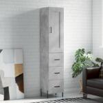 vidaXL Dulap înalt, gri beton, 34, 5x34x180 cm, lemn prelucrat GartenMobel Dekor (3200205) Comoda