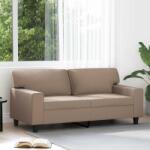 vidaXL Canapea cu 2 locuri, cappuccino, 140 cm, piele ecologica GartenMobel Dekor (359421) Canapea
