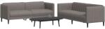 vidaXL Set de canapele, 2 piese, gri taupe, material GartenMobel Dekor (3209243) Canapea