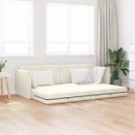 vidaXL Canapea extensibila de podea Crem 213 x 70 x 77 cm Catifea GartenMobel Dekor (4106732) Canapea