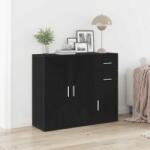 vidaXL Bufeta Stejar negru 91x29, 5x75 cm Lemn prelucrat GartenMobel Dekor (862003) Comoda