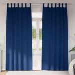 vidaXL Perdele Opaque cu Inel 2 pcs Albastru închis 245 x 140 cm GartenMobel Dekor (4107586)