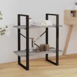 vidaXL Biblioteca 2 niveluri gri sonoma 60x30x70 cm lemn compozit GartenMobel Dekor (821307) Biblioteca