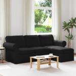 vidaXL Canapea Negru 215 x 138 x 80 cm Metal GartenMobel Dekor (42024336) Canapea