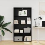 vidaXL Dulap pentru carti Stejar Negru 80 x 30 x 151, 5 cm GartenMobel Dekor (8003718) Biblioteca