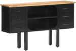 vidaXL Servanta, 110x30x65 cm, lemn masiv de mango nefinisat/otel GartenMobel Dekor (321571) Comoda