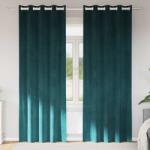 vidaXL Perdele opace 2 pcs Verde închis 140 x 245 cm Catifea GartenMobel Dekor (4107211)