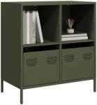 vidaXL Dulap, verde masliniu, 68x39x73, 5 cm, otel laminat la rece GartenMobel Dekor (851362) Comoda