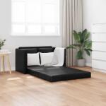 vidaXL Canapea extensibila 2 în 1, negru, 112x174x55cm piele ecologica GartenMobel Dekor (353973) Canapea