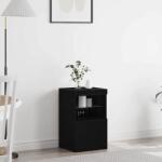 vidaXL Bufet LED Stejar Negru 41 x 37 x 67 cm Lemn compozit GartenMobel Dekor (863038) Comoda