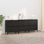 vidaXL Bufeturi 3 pcs Stejar Negru 60 x 35 x 70 cm Lemn compozit GartenMobel Dekor (3415598) Comoda
