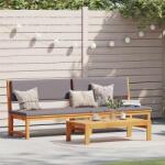 vidaXL Sezlong cu perna Maro 200 x 57 x 75cm Lemn masiv de acacia GartenMobel Dekor (4108113)