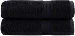 vidaXL Prosoape de maini premium SOLUND 2 buc. negru 50x100 cm 600 gsm GartenMobel Dekor (137425) Prosop